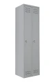 Szafa ubraniowa pracownicza dwukomorowa BHP MSU-ECO/BASIC 180x50x40 - zamknięta - skos
