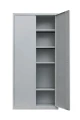 Szafa biurowa metalowa TG-2SDB-ECO 198x90x40 szara - w połowie otwarta