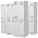 Zestaw szaf skrytkowych ubraniowych BHP z zamkiem kluczowym 4MSS-ECO 180x60x49 - 4 sztuki