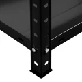 Regał metalowy skręcany BR100 185x100x40 100kg czarny - noga ze stopką