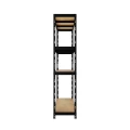 Regał metalowy wciskany P2+NIT R300 180x120x45 czarny HDF - bok