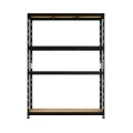 Regał metalowy wciskany P2+NIT R300 180x120x45 czarny HDF - front