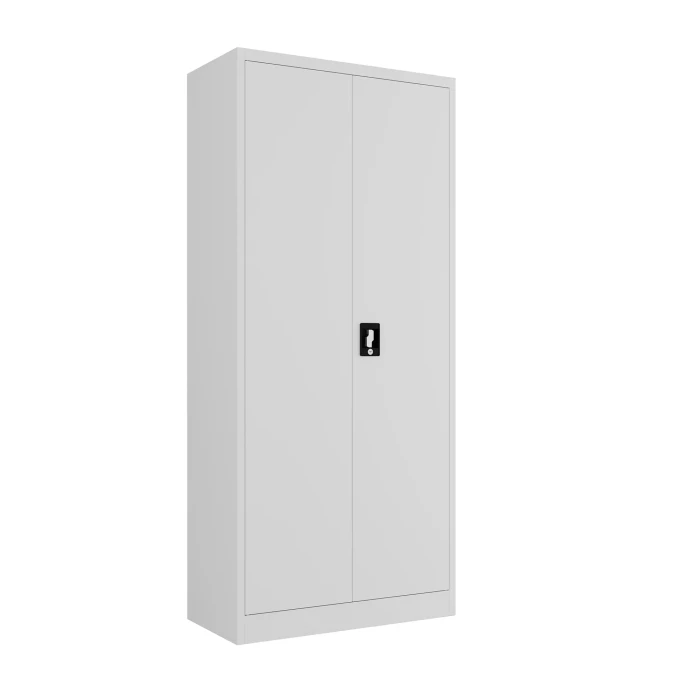 Szafa metalowa na dokumenty 2SDB-S 180x80x40 3 półki szara - zamknięta skos