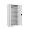 Szafa metalowa na dokumenty 1SDB-S 185x90x40 4 półki szara - otwarta skos.webp