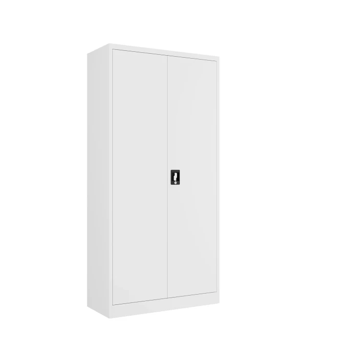 Szafa metalowa na dokumenty 1SDB-S 185x90x40 4 półki szara - zamknięta skos