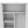 Szafa metalowa gospodarcza z przegrodą i drążkiem 2SDG-S 180x90x45 szara - detal rura.webp