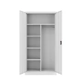 Szafa metalowa gospodarcza z przegrodą i drążkiem 2SDG-S 180x90x45 szara - otwarta front.webp