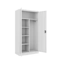 Szafa metalowa gospodarcza z przegrodą i drążkiem 2SDG-S 180x90x45 szara - otwarta skos.webp