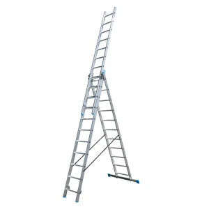 Drabina aluminiowa Bayersystem BS-DW 3x11 niebieskie elementy plastikowe