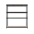 Regał metalowy wciskany P1N 180x180x60 400kg czarny HDF - front