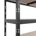 Regał metalowy wciskany P1N 180x180x60 400kg czarny HDF - profil nogi