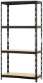 Regał metalowy wciskany P1N 180x90x45 375kg czarny HDF - skos