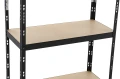 Regał metalowy wciskany P1N 180x90x45 375kg czarny HDF - półka