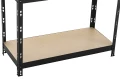 Regał metalowy wciskany P1N 180x90x45 375kg czarny HDF - półka