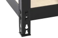 Regał metalowy wciskany P1N 180x90x45 375kg czarny HDF - noga