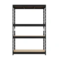 Regał metalowy wciskany P1N 180x120x45 375kg czarny HDF - front