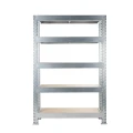 Regał metalowy wciskany Mega-Met 200x120x50 300kg 5 półek HDF ocynk front