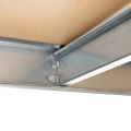 Regał metalowy wciskany Mega-Met 200x120x50  300kg 5 półek HDF ocynk wspornik
