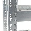 Regał metalowy wciskany Mega-Met 200x120x50 300kg 5 półek krata - noga