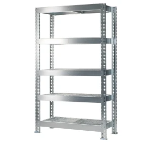 Regał metalowy wciskany Mega-Met 200x120x50 300kg 5 półek krata