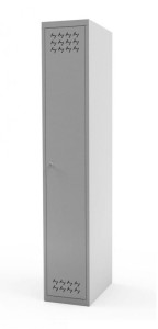 Szafa metalowa ubraniowa pracownicza BHP pojedyncza 1MSU-ECO 180x32x49 szara