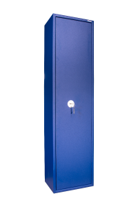 Szafa na broń długą SB-6S kl. S1 z zamkiem kluczowym niebieska - na 6 sztuk broni