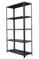 Regał metalowy skręcany BR15 185x100x50 100kg grafit 5 półek - skos