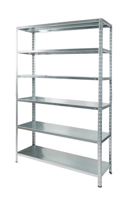 Regał metalowy skręcany 6 półek BR24 200x120x50 100kg ocynk - skos