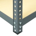 Regał metalowy skręcany STABIL 180x90x40 200kg grafit HDF  noga skręcana z półką