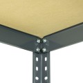 Regał metalowy skręcany STABIL 180x90x40 200kg grafit HDF  noga skręcana z półką