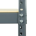 Regał metalowy skręcany STABIL 180x90x40 200kg grafit HDF noga skręcana z półką