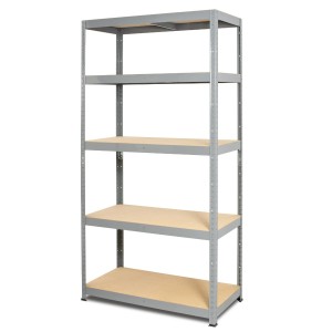 Regał metalowy wciskany TR265JS 180x90x45 265kg szary MDF