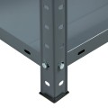 Regał metalowy skręcany BR-ECO 177x90x40 60kg grafitowy noga z półką