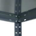 Regał metalowy skręcany BR-ECO 177x90x40 60kg grafitowy noga z półką