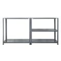 Regał metalowy skręcany BR-ECO 177x90x40 60kg grafitowy złożony jako dwa niskie moduły