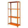 Regał metalowy wciskany BR-WW 150x75x30 50kg pomarańczowy - skos