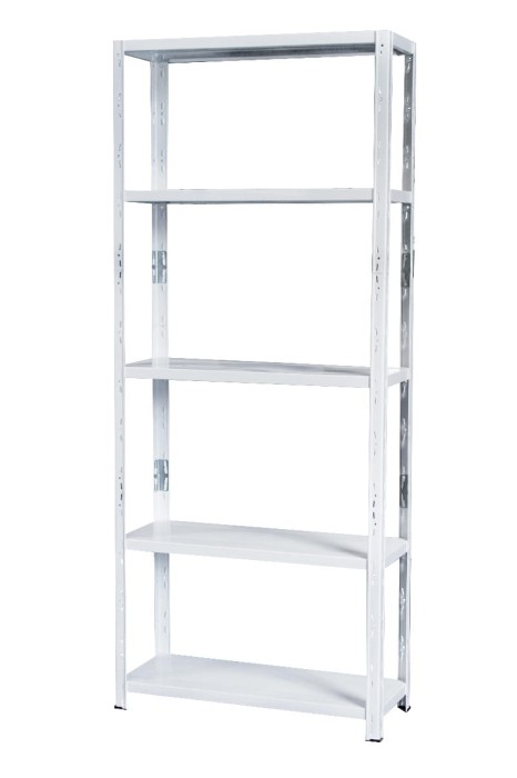 Regał metalowy wciskany BR-WW 180x75x30 50kg biały - skos