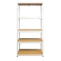 Regał metalowy wciskany BUTTERFLY 179x90x45 175kg biały TÜV HDF - front