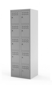 Szafa metalowa skrytkowa 6MSS-ECO 180x60x49 10 skrytek szara