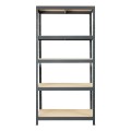 Regał metalowy wciskany R100 180x90x40 100kg grafitowy HDF front