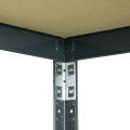 Regał metalowy wciskany R100 180x90x40 100kg grafitowy HDF łącznik