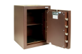 Sejf 3GB kl. I z zamkiem kluczowym brązowy otwarty