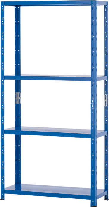 Regał metalowy wciskany BR-WW 150x75x30 50kg niebieski TÜV - skos