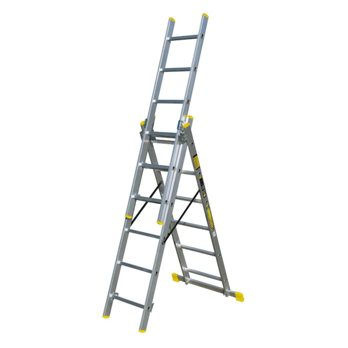Drabina aluminiowa Bayersystem BS-DW 3x6 - maksymalnie rozstawiona