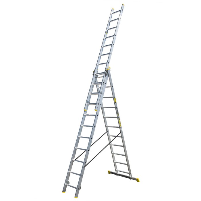 Drabina aluminiowa Bayersystem BS-DW 3x11 - rozłożona