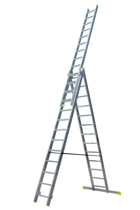 Drabina aluminiowa Bayersystem BS-DW 3x13 - rozstawiona maksymalnie