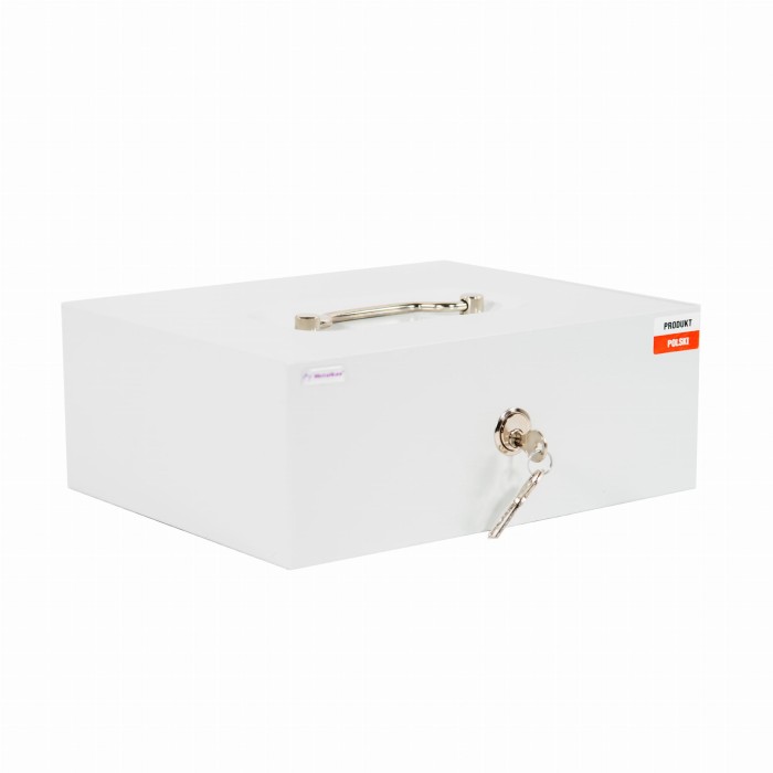 Kasetka metalowa z podwójnym dnem 2P z zamkiem kluczowym szara