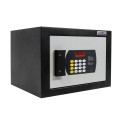 Sejf hotelowy 2HLS-BASIC z zamkiem elektronicznym czarno-srebrny - front