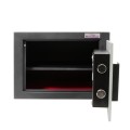 Sejf hotelowy 2HLS-BASIC z zamkiem elektronicznym czarno-srebrny - otwarty