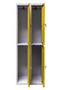 Szafka szkolna metalowa 4MSS ECO BASIC 180x50x40 4 skrytki żółto-szara